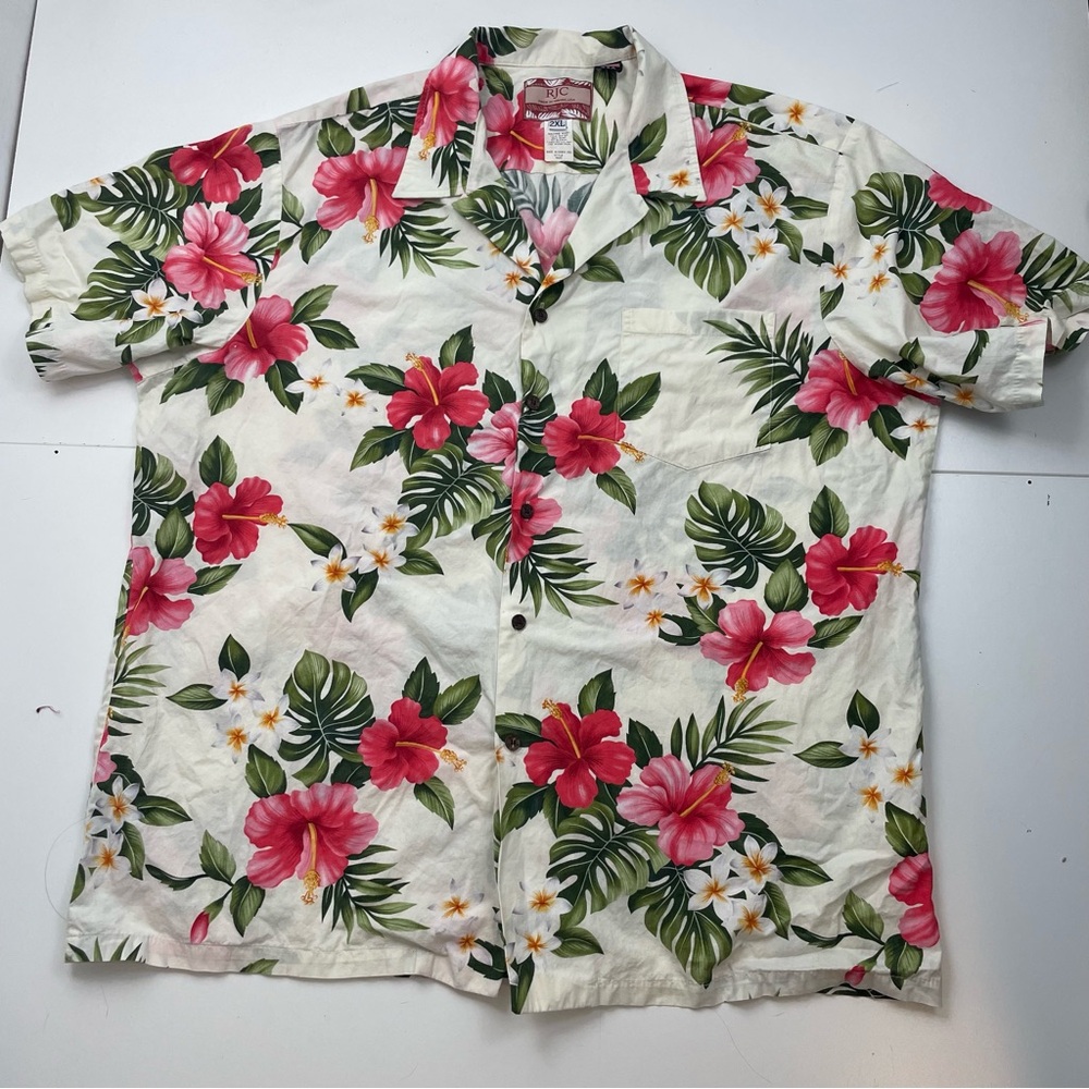 Vintage RJC Tropical Island Hawaii Shirt Men sz XXL Made in USA